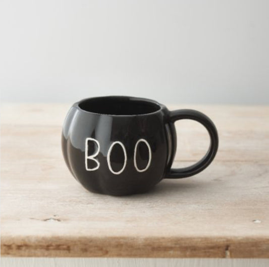 “BOO” Pumpkin Mug ,Black