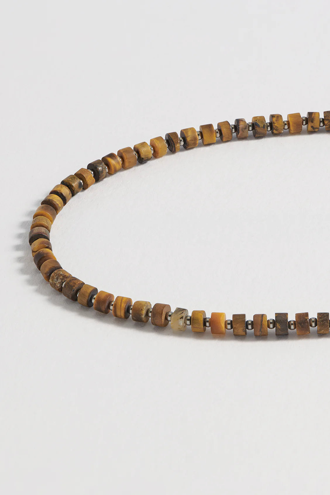 Tigers Eye Rondelle Necklace