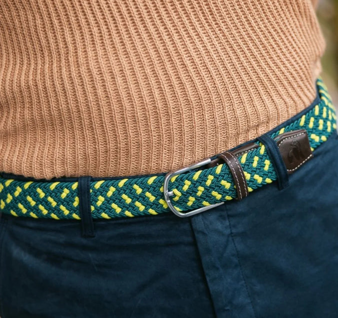 WOVEN BELT - GREEN SPOT