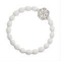 Silver Snowflake Bangle Band - Snow White