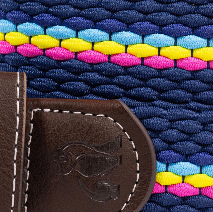 WOVEN BELT - NEON FINE STRIPE