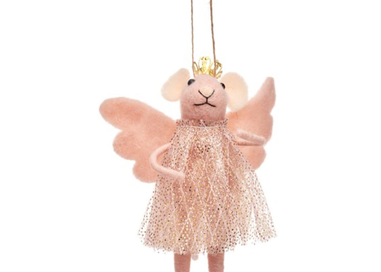 Pink Princess Fairy Mouse Hanging Decoration