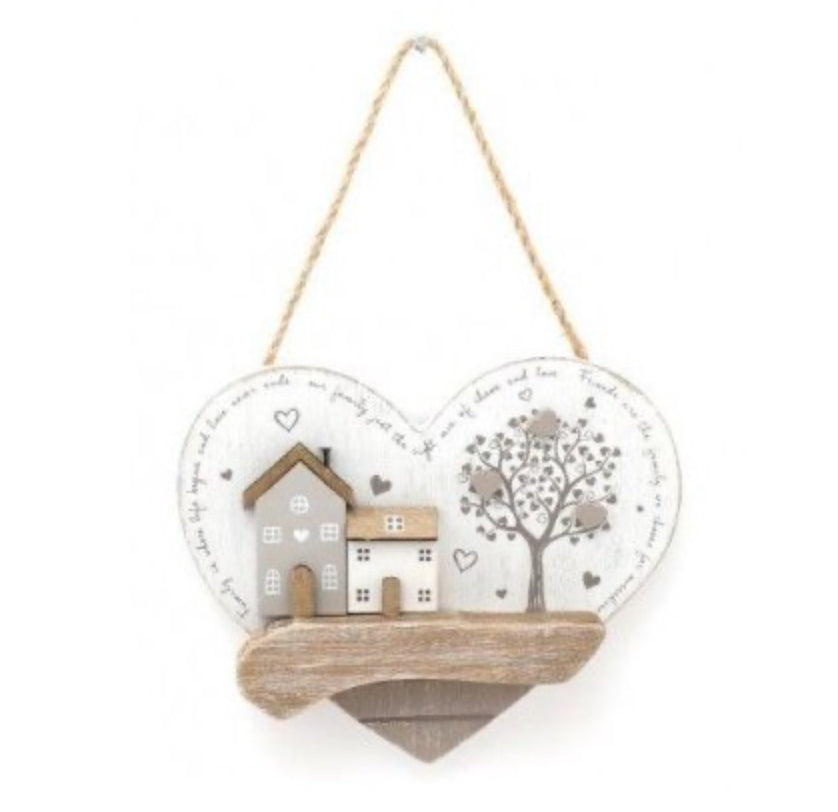 Hanging Wooden house and Tree Decoration