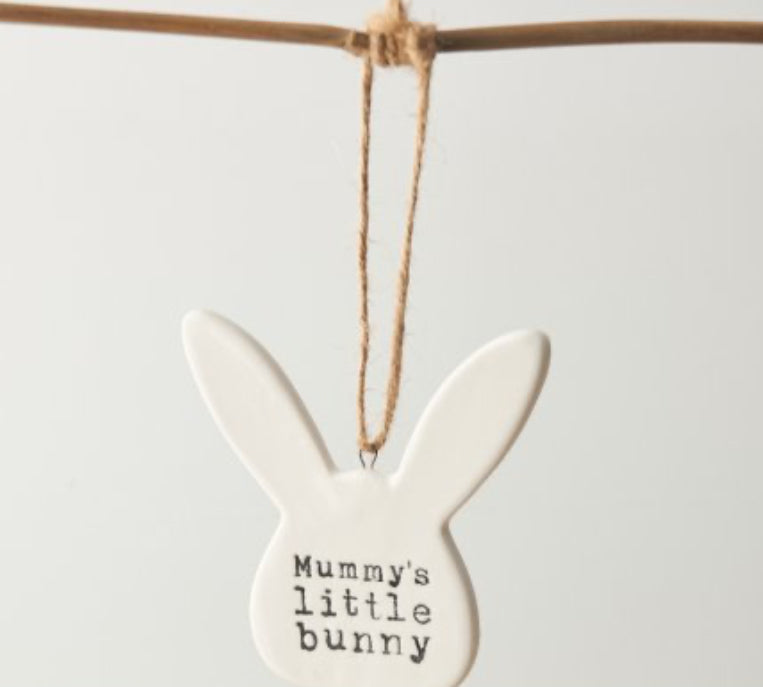 Mummy's Little Bunny Hanger ,9cm