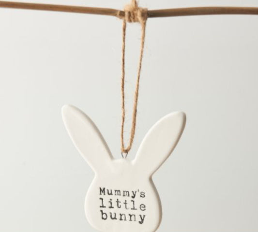 Mummy's Little Bunny Hanger ,9cm