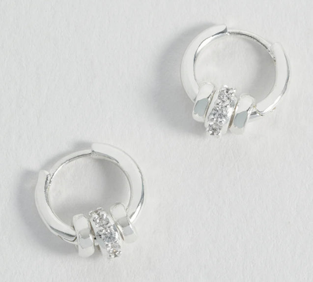 Triple Discs Hoop Earrings