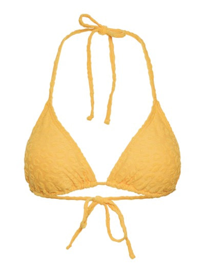 PCANYA BIKINI TRIANGLE BRA - Orange Jacquard