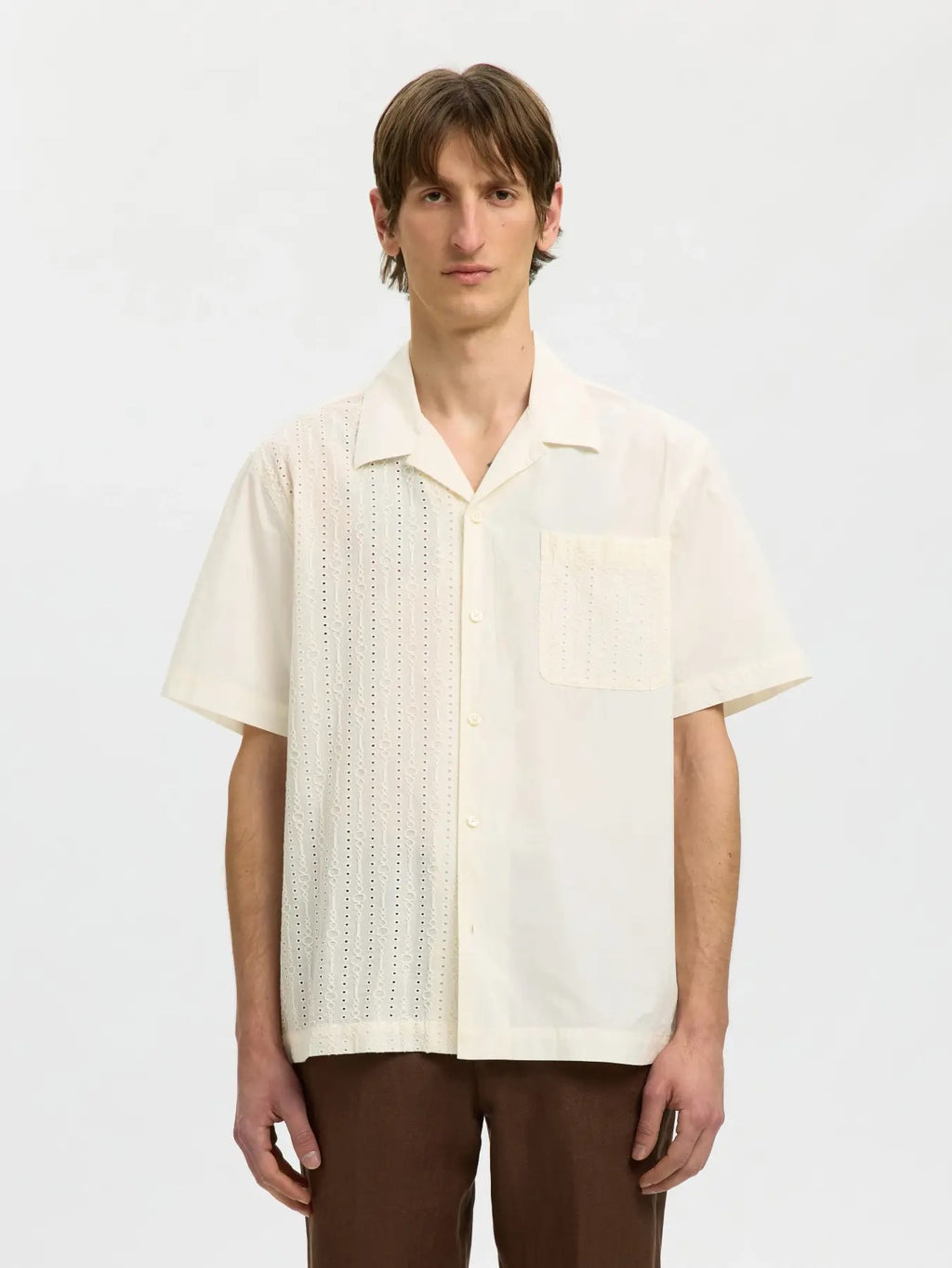 SLHRLXJAX BRODERIE SS SHIRT