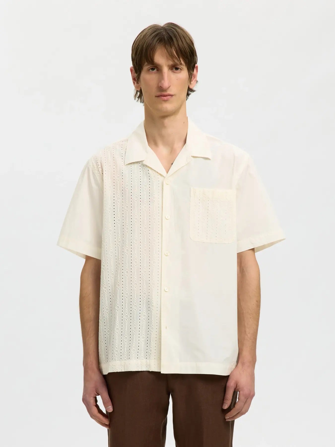 SLHRLXJAX BRODERIE SS SHIRT