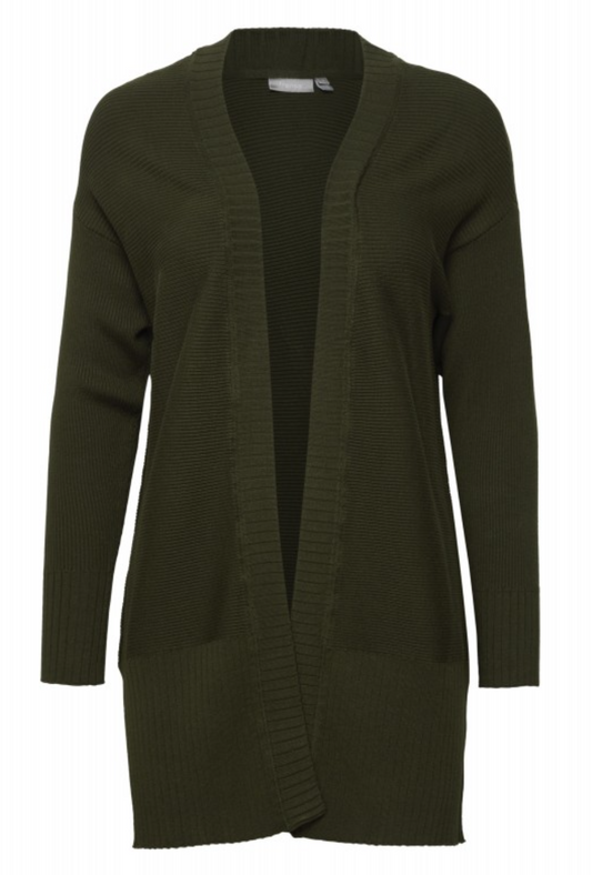 Frbesmock Cardigan - Rifle Green