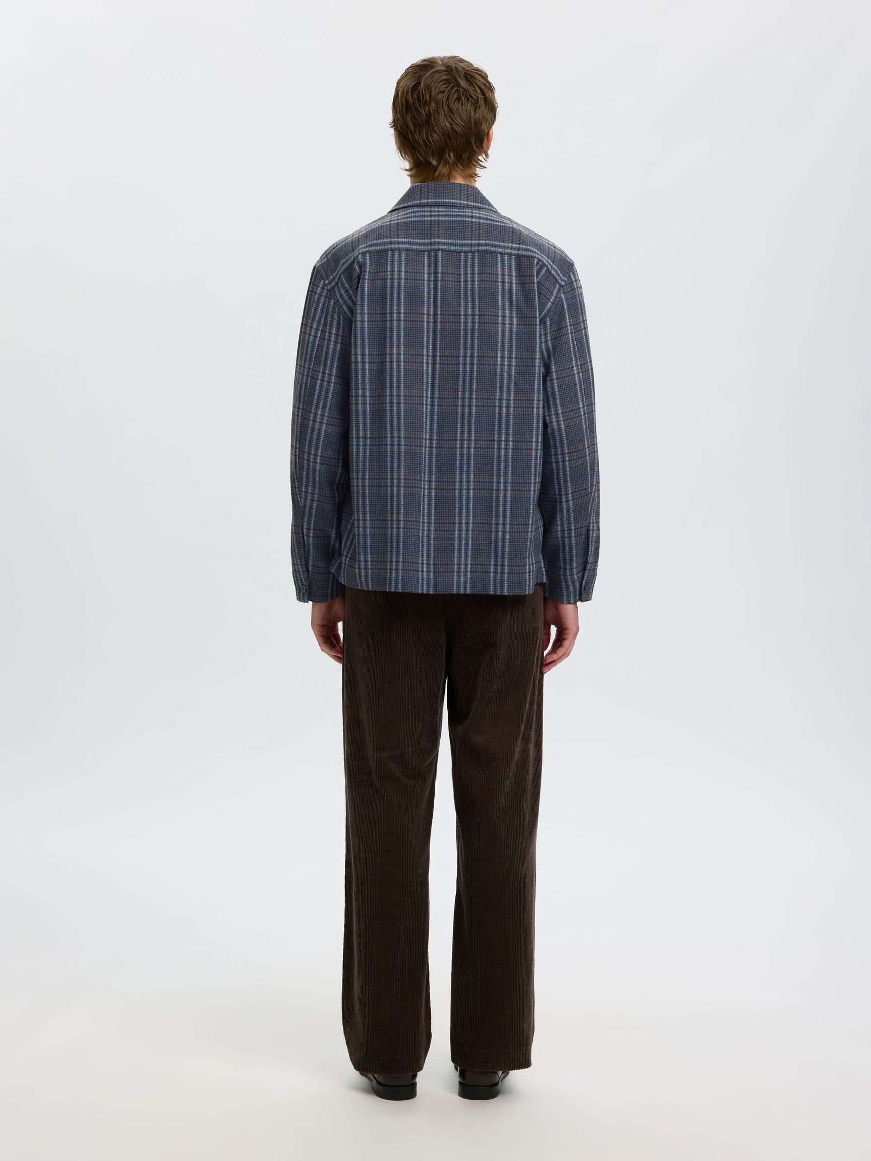 SLMRLXSVEND WT CHECK WOOL BLEND LIGHT OS