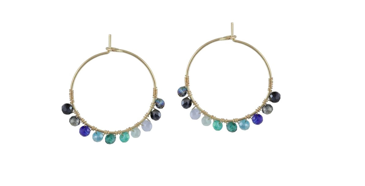 Cressida Beaded Hoop Earrings
