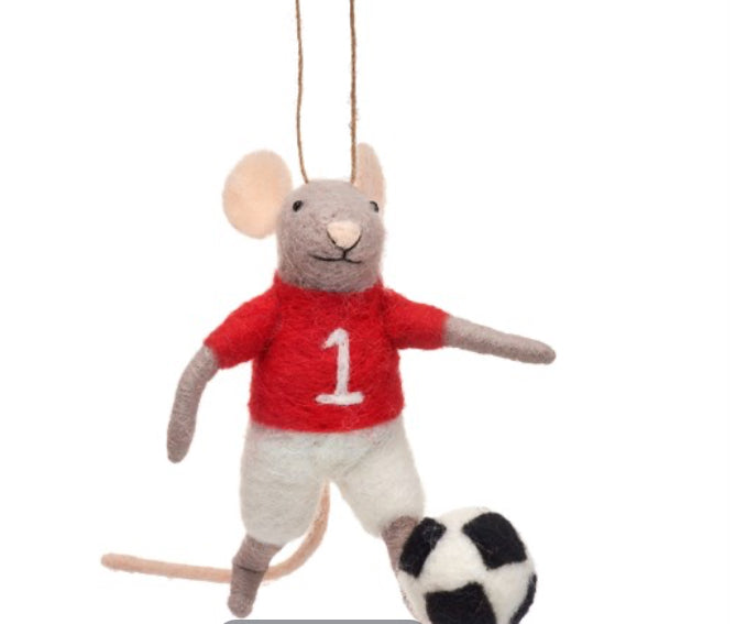 Football Mouse Hanging Decoration