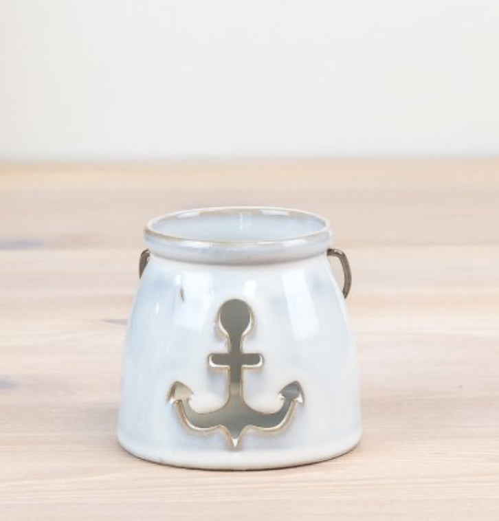 Cut Out Anchor Candle Cup Holder , 8.2cm