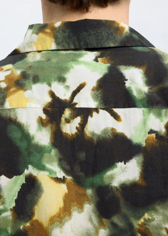 SHLRELAXAIR SS MIX SHIRT - Black Watercolour