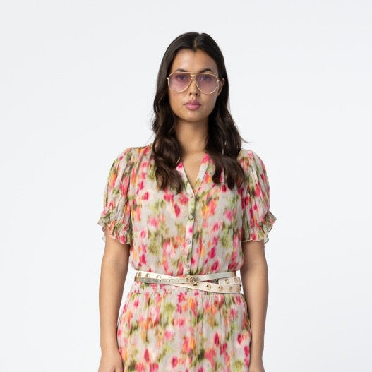 TOP IN FLORAL FADE