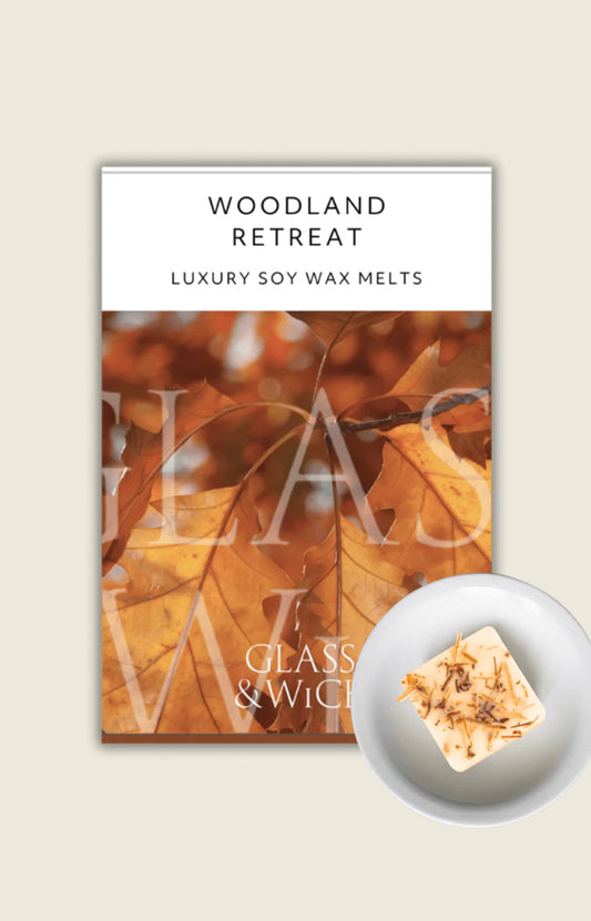 Glass And Wick Woodland Retreat   -Luxury Soy Wax Melt