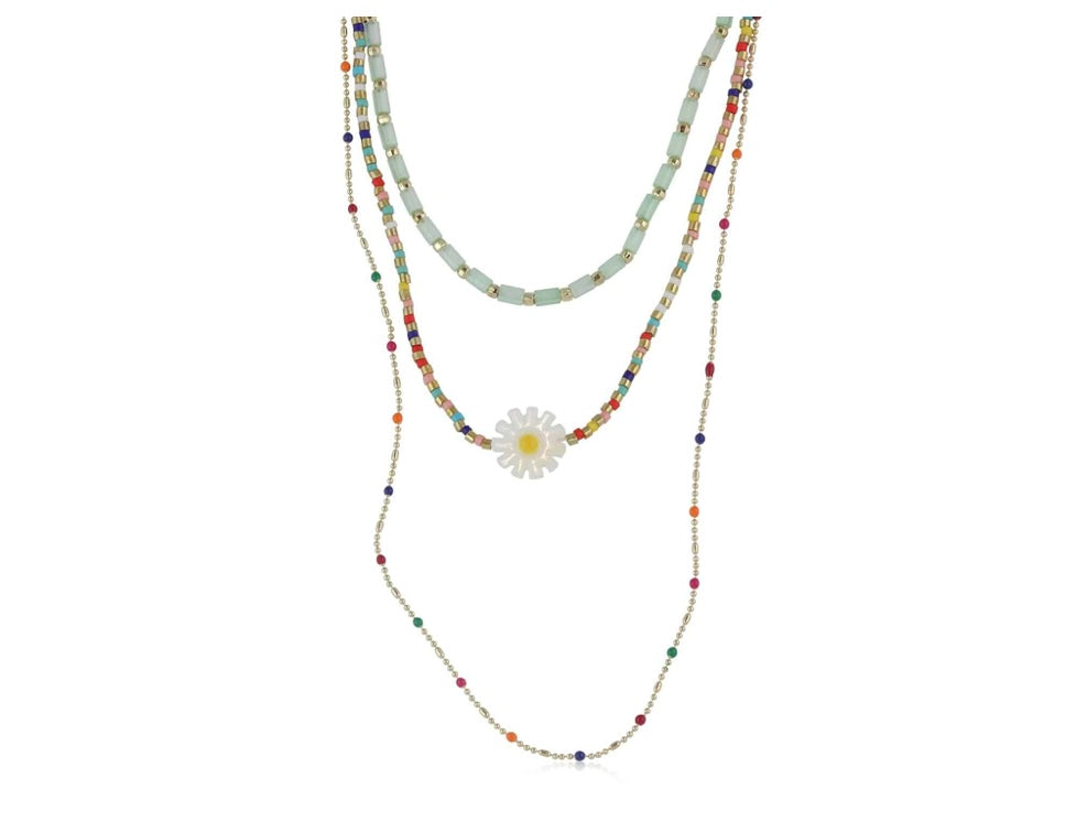 Cressida Multi Row Beaded Necklace