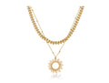 Celena Sunburst 2 Layer Necklace