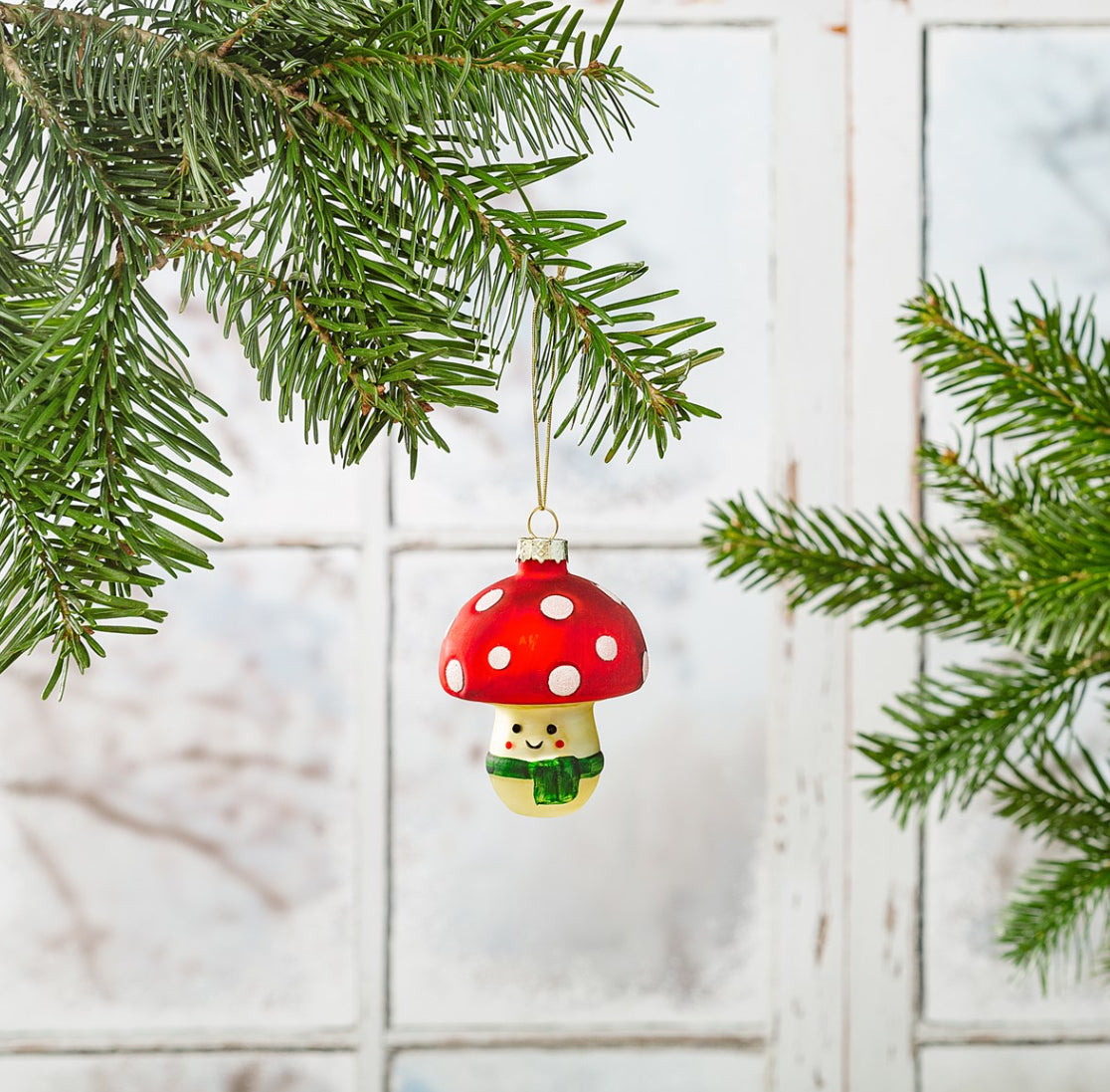 Happy Mushroom Shaped Bauble