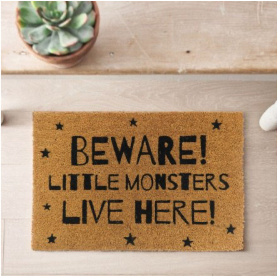 Beware Little Monster Doormat , 60cm