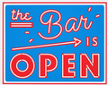 The Bar is Open Screen Print - Medium