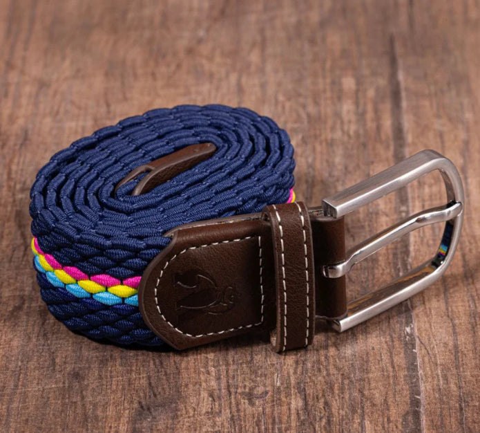 WOVEN BELT - NEON FINE STRIPE