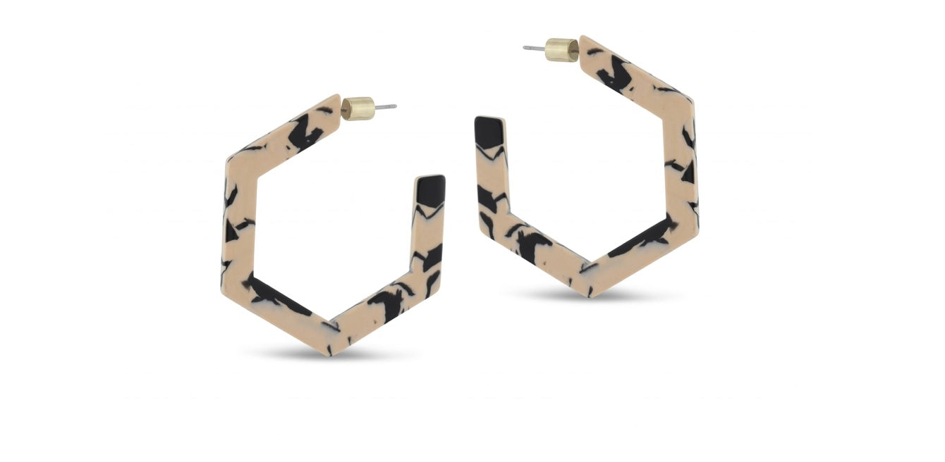 Olivia Hexagon Resin Earrings