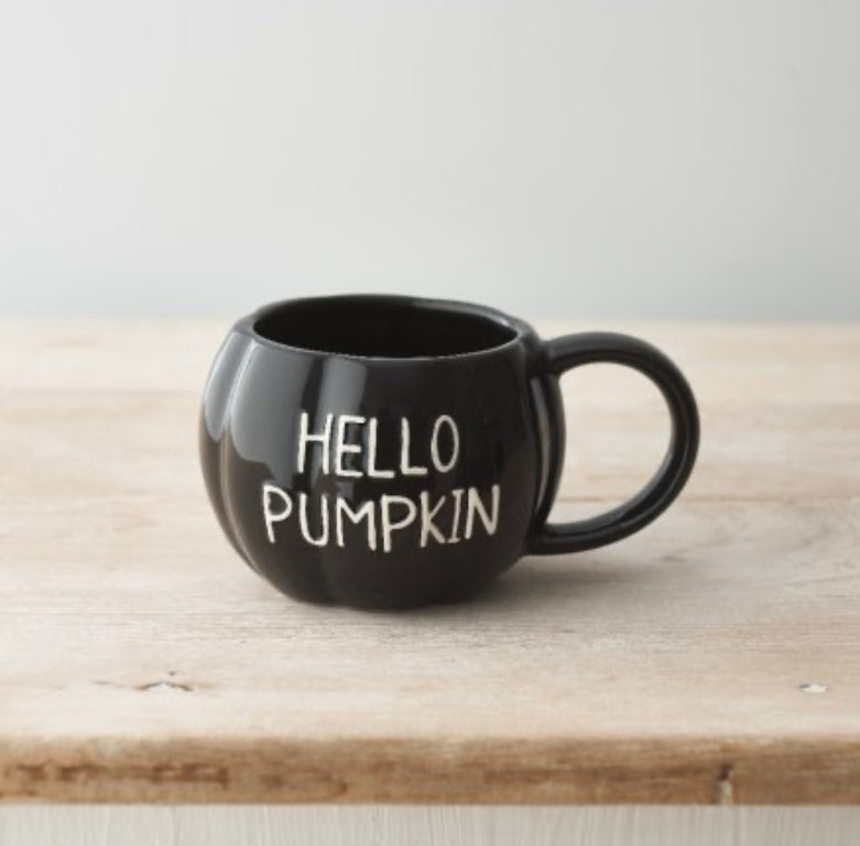 “Hello Pumpkin” Mug Black