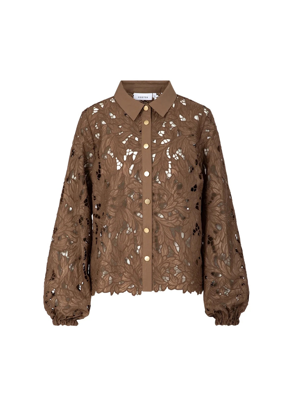 LACE SHIRT - MOCCA MOUSSE