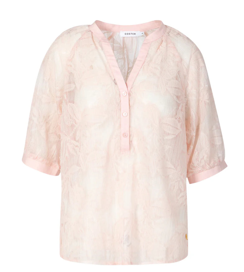 Transparent Shirt With Flowers