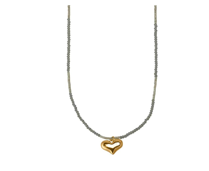 Sylvia Puff Heart Beaded Necklace