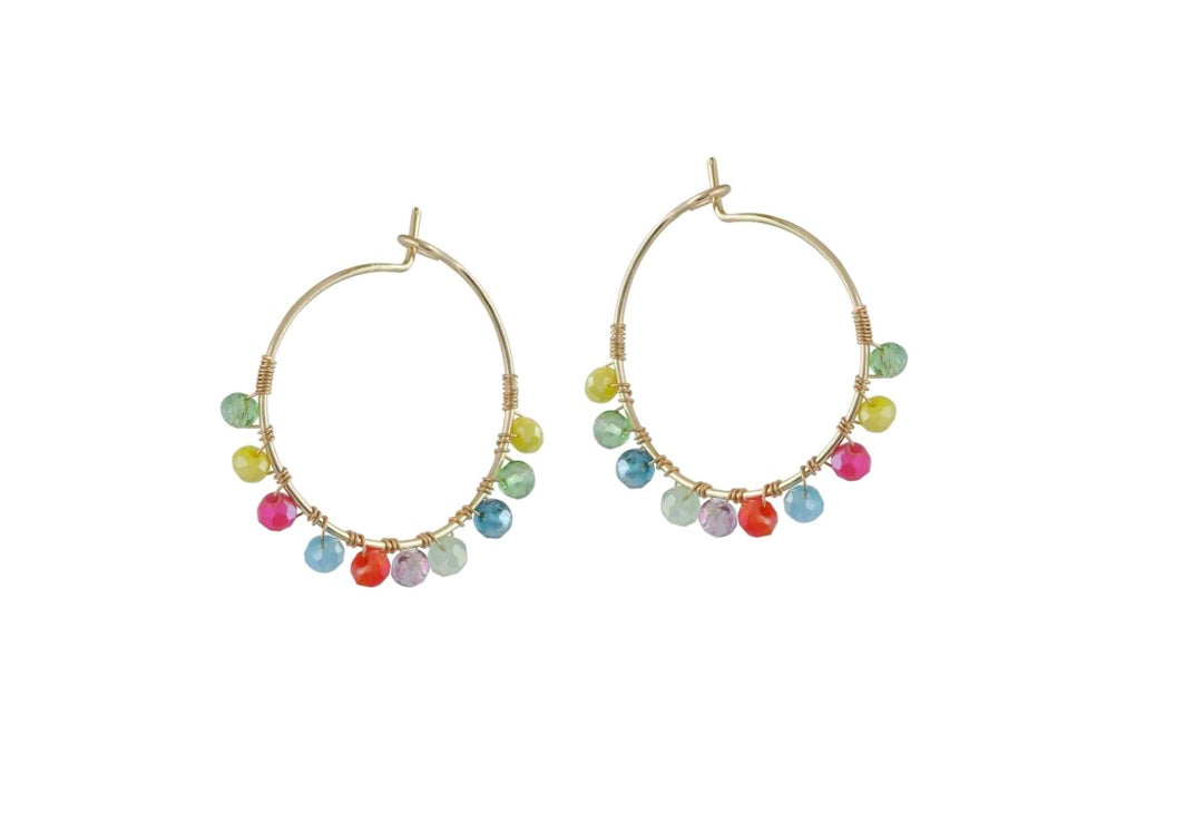 Cressida Beaded Hoop Earrings