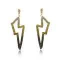 Veronika Ombre Lightening Bolt Diamantee Earrings
