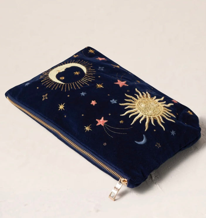 Celestial Velvet Everyday Pouch - Navy