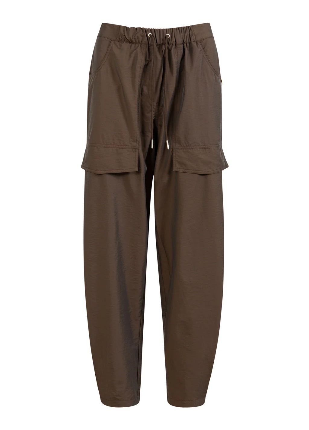 SILLE FIT CARGO PANTS - WARM BROWN