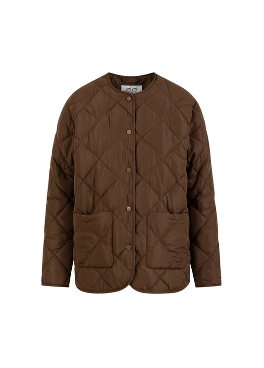 CC Heart ASTA Quilted Loose Jacket - Chocolate Brown