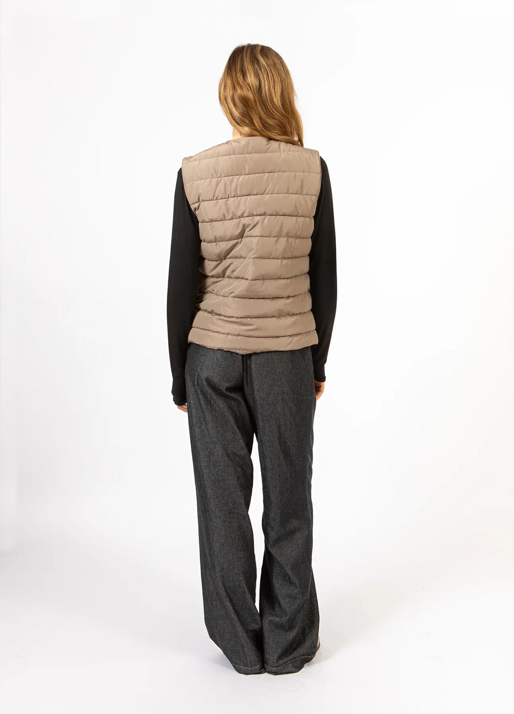 ASTA QUILTED VEST - SAND