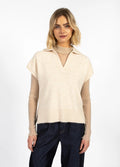 EMERIE KNIT POLO TOP