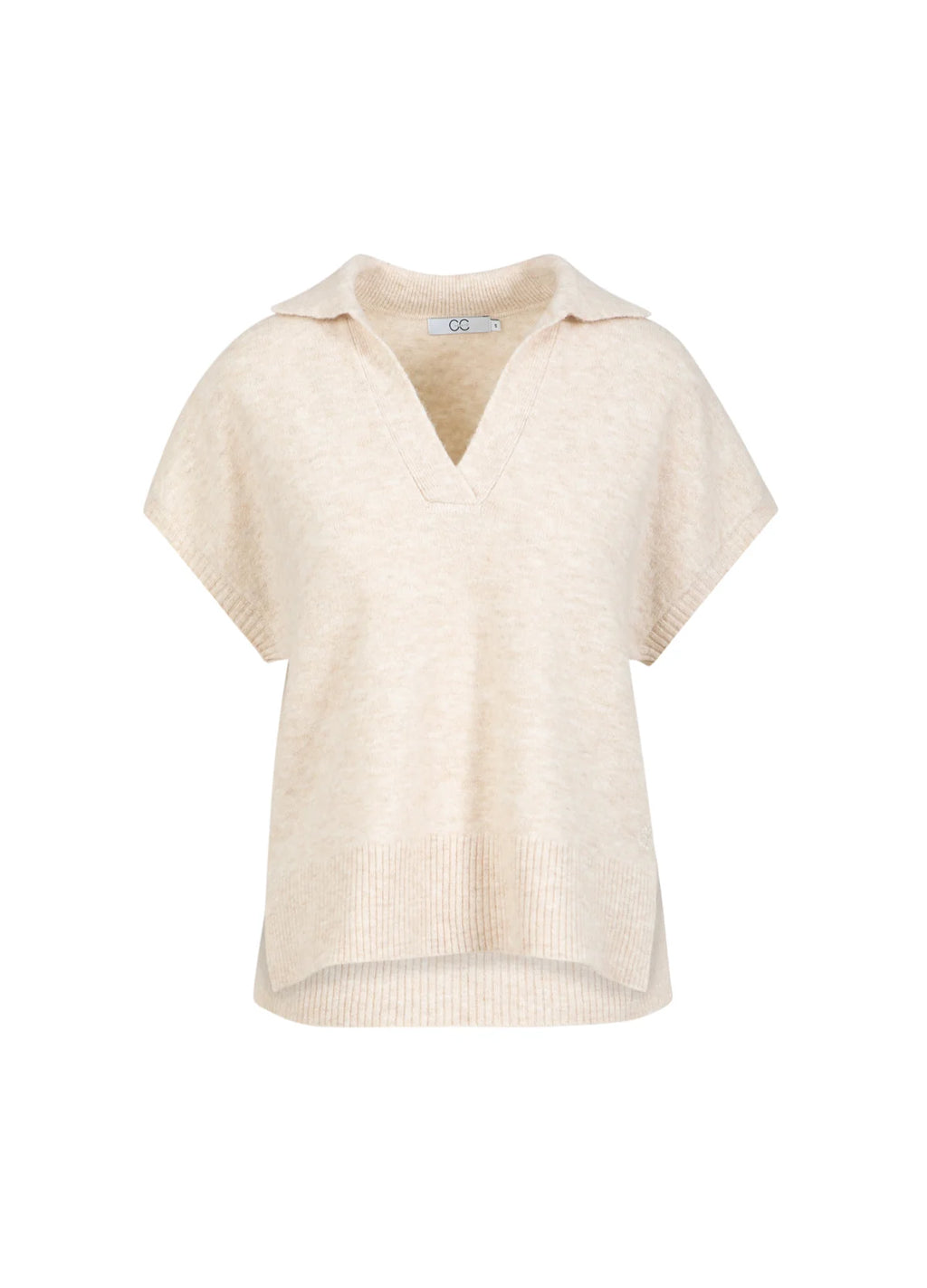 EMERIE KNIT POLO TOP