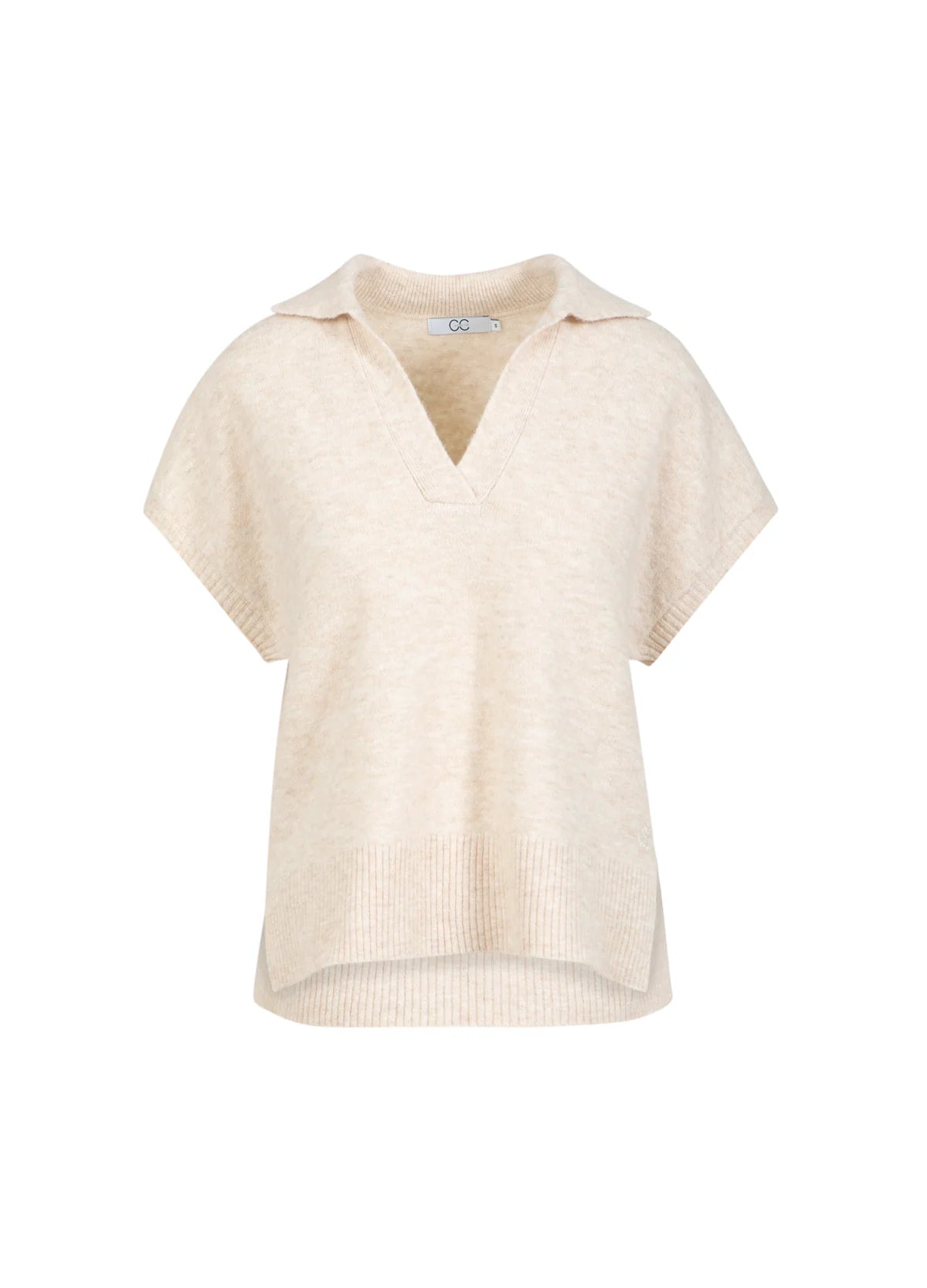 EMERIE KNIT POLO TOP