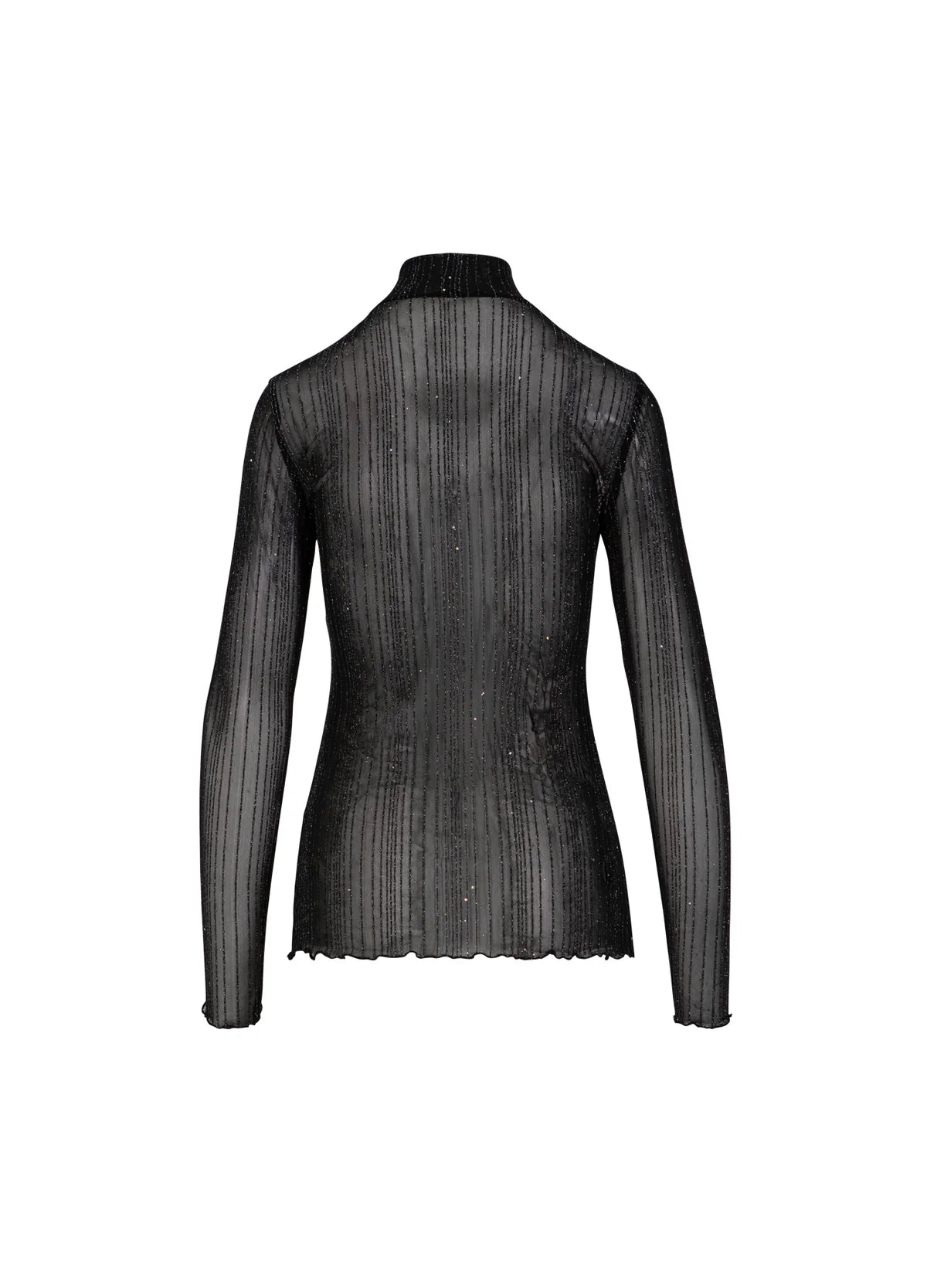 CC Heart EVE Mesh Turtleneck - Black Glitter