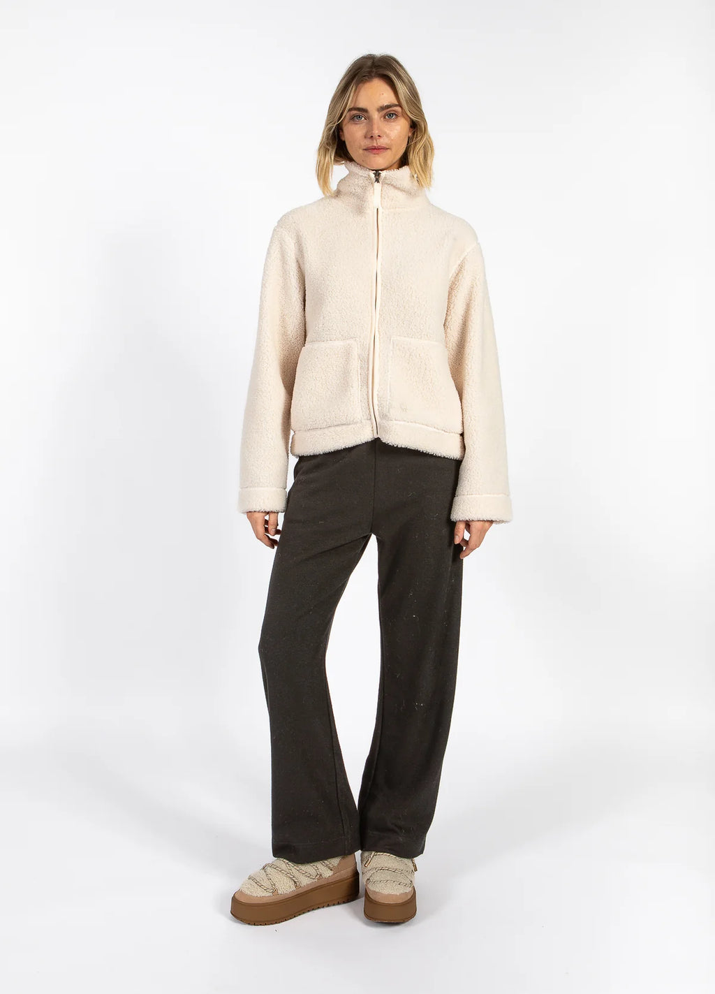 JAMIE FLEECE ZIP SWEATER