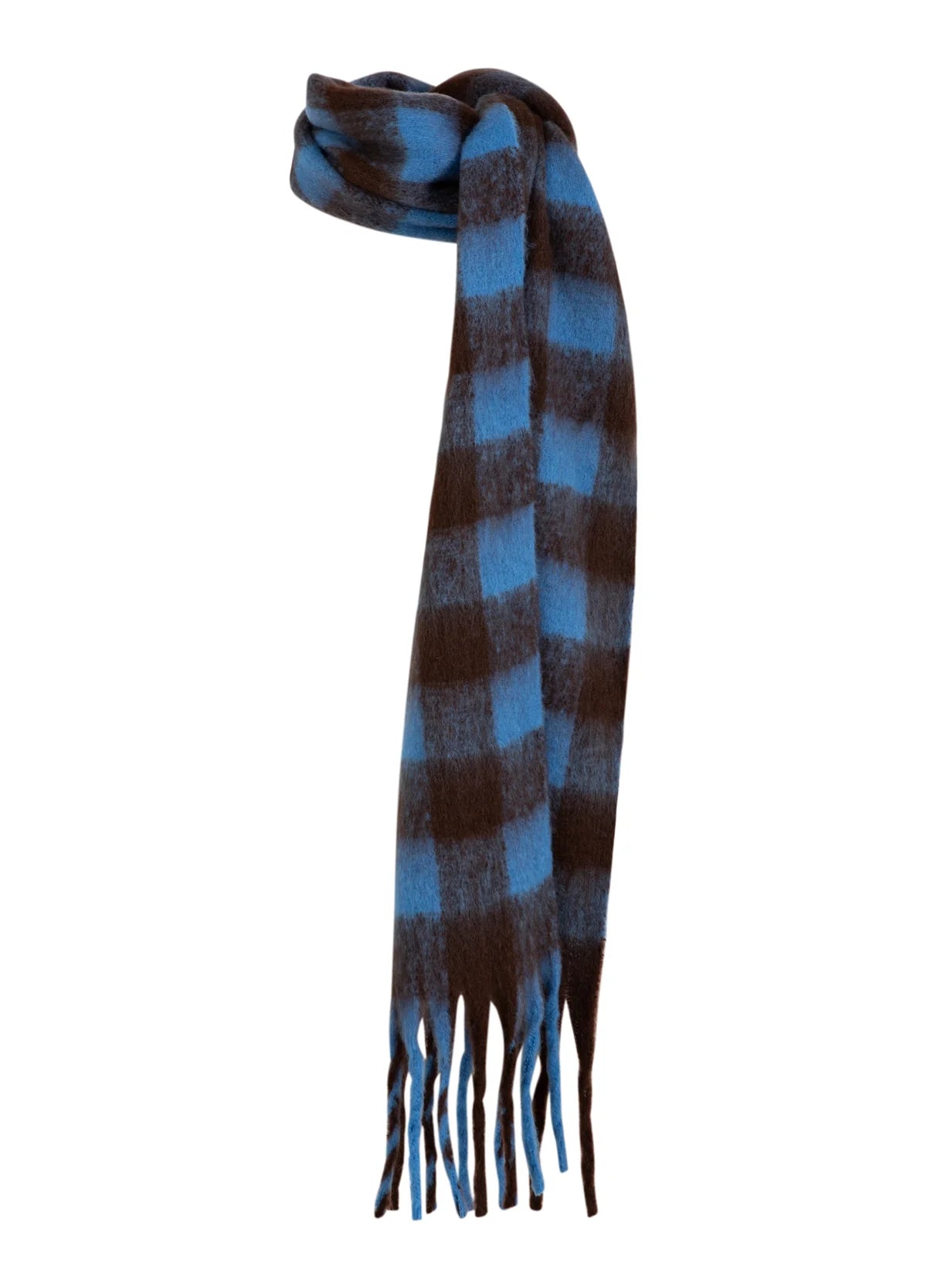 MAREN SCARF - BLUE/BROWN