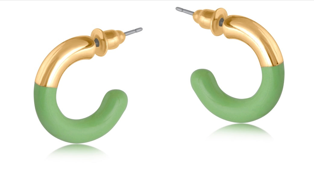 Salome Two Tone Enamelled Earrings