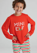 Kids “Mini Elf “ Long Sleeve And Long Pant Pyjama Set