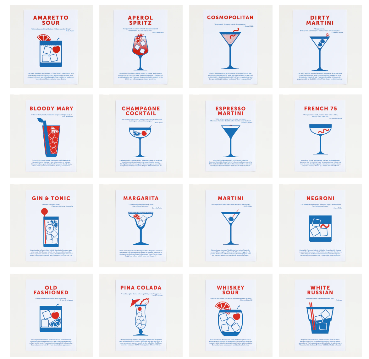 Cocktails - A3 Print