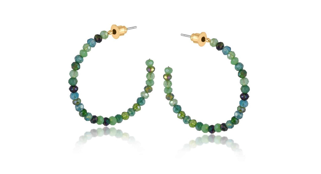 Big Metal London Cressida Oversized Beaded Hoop Earrings