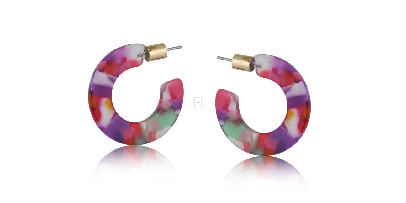 Erica Resin Hoop Earrings