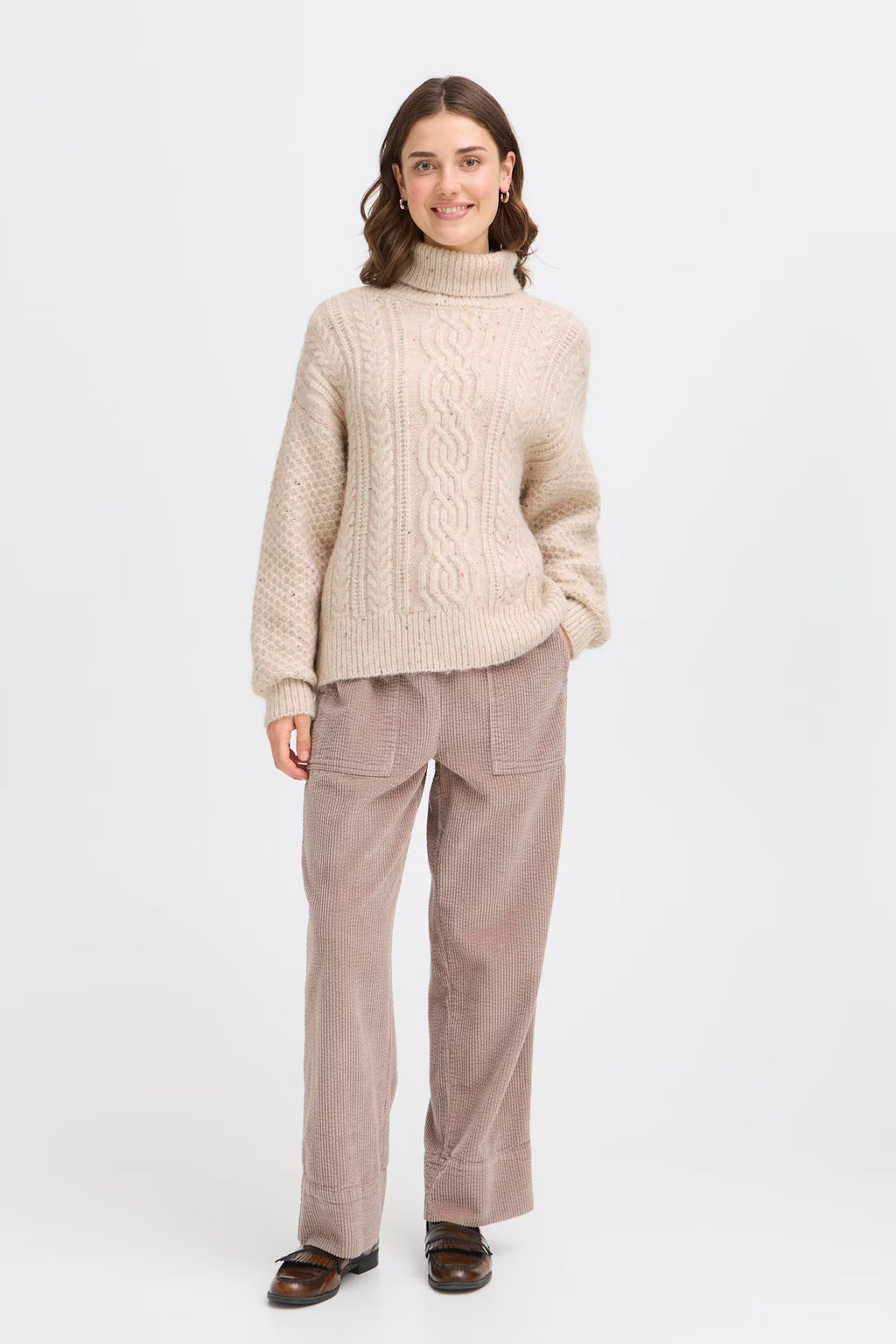 FRELLEA PULLOVER - Oatmeal Multi